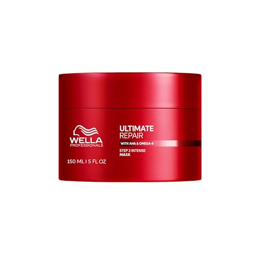 Wella Professionals Ultimate Repair tiefenwirksame Haarmaske – Haarpflege für kaputtes Haar mit AHA und Omega 9 – reparierende Haarkur für strapaziertes Haar – 150 ml