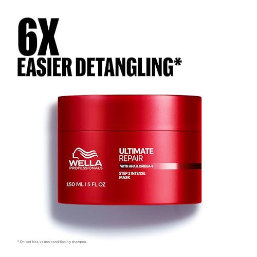 Wella Professionals Ultimate Repair tiefenwirksame Haarmaske – Haarpflege für kaputtes Haar mit AHA und Omega 9 – reparierende Haarkur für strapaziertes Haar – 150 ml