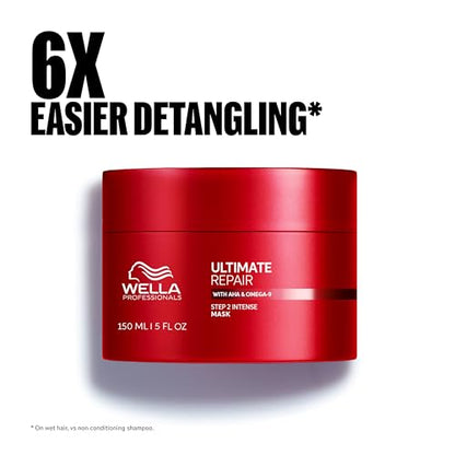 Wella Professionals Ultimate Repair tiefenwirksame Haarmaske – Haarpflege für kaputtes Haar mit AHA und Omega 9 – reparierende Haarkur für strapaziertes Haar – 150 ml