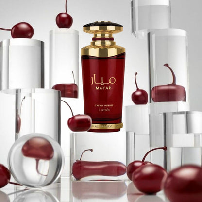 Lattafa Mayar Cherry Intense for Unisex Eau de Parfum Spray, 3.4 Ounce / 100ml
