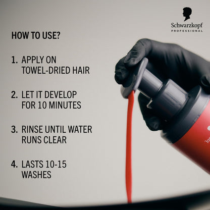 Schwarzkopf Professional CHROMA ID Bonding Color Mask Semi Permanent Mix And Tone Color System Toning Enhancing Refreshing Intense Care Deep Conditioning Shine Vegan Formula 7-77 Bright Copper 300 ml