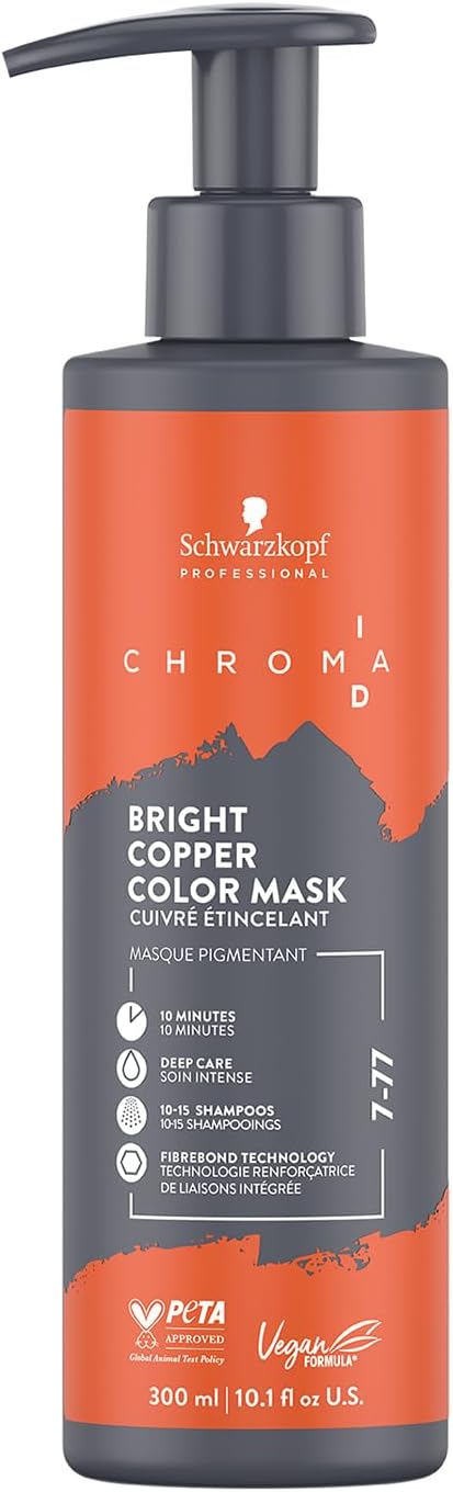 Schwarzkopf Chroma ID Bonding Color Mask 7‑77 Bright Copper 300ml